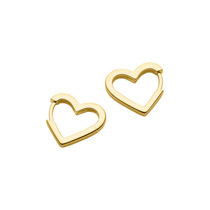 Najo Earrings Gold Najo Ardour Heart Huggie Earrings – Gold & Silver