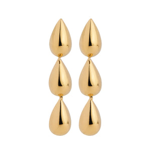Najo Earrings Gold Najo Liora Earring Triple drop Stud