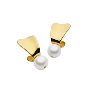 Najo Earrings Gold Najo Sunbeam Freshwater Pearl Drop Earrings – Gold & Silver