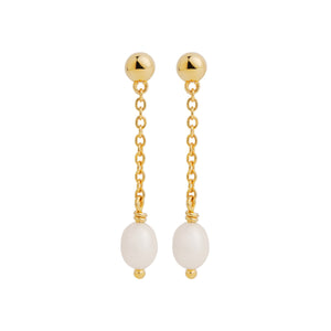 Najo Earrings Gold Najo Tidal Whisper Single Pearl Earring
