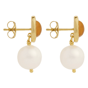 Najo Earrings Najo Coral Kiss Pearl Earring