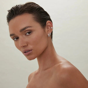 Najo Earrings Najo Moonkiss Huggie Earrings Silver