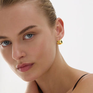 Najo Earrings Najo Morning Echo Triangular Hoop Earrings – Gold & Silver