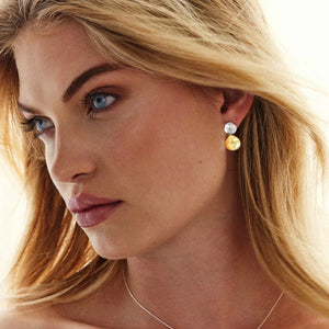 Najo Earrings Najo Shard Double Disc Stud