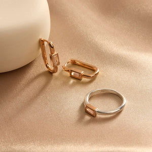 Najo Earrings Najo Skye CZ Huggie Earrings – Gold, Silver & Rose Gold