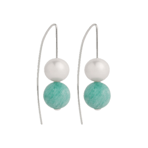 Najo Earrings Najo Sunset Amazonite & Pearl Earring