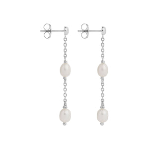 Najo Earrings Najo Tidal Whisper Double Pearl Earring
