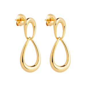 Najo Earrings Najo Vivante yellow gold drop grande earrings