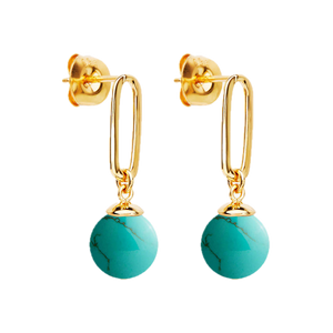 Najo Earrings Silver / Gold Najo The Enchantress Turquoise Drop Stud Earrings