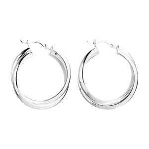 Najo Earrings Silver Honeysuckle Hoop Earrings