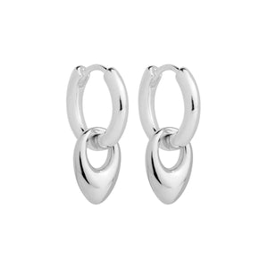 Najo Earrings Silver Najo Petal Huggie Earring