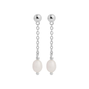Najo Earrings Silver Najo Tidal Whisper Single Pearl Earring