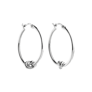 Najo Earrings Silver Nature's knot Hoop Earrings