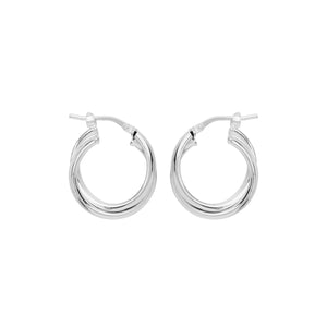 Najo Earrings Silver Sunshine Hoop Earrings