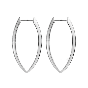 Najo Earrings Silver Topiary Hoop Earrings