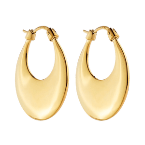 Najo Earrings Yellow Gold Crescence Hoop Earrings