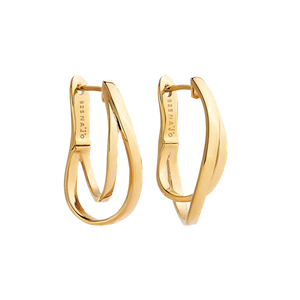 Najo Earrings Yellow Gold Fountain Hoop Earrings