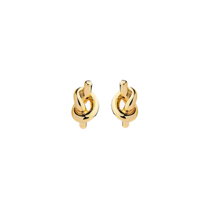 Najo Earrings Yellow Gold Nature's Knot Stud Earrings