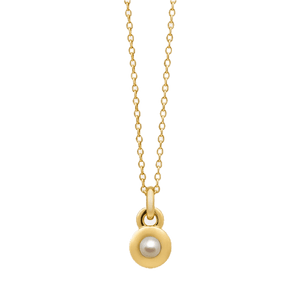 Najo Necklaces Gold Najo June Pearl Birthstone Necklace – Sterling Silver & Gold Plated