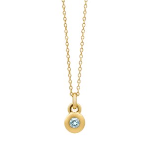 Najo Necklaces Gold Najo March Aquamarine Birthstone Necklace – Sterling Silver & Gold Plated