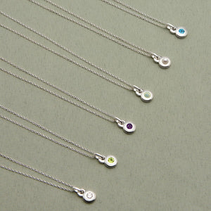 Najo Necklaces Najo December Blue Topaz Birthstone Necklace – Sterling Silver & Gold Plated