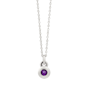 Najo Necklaces Najo February Amethyst Birthstone Necklace – Sterling Silver & Gold Plated