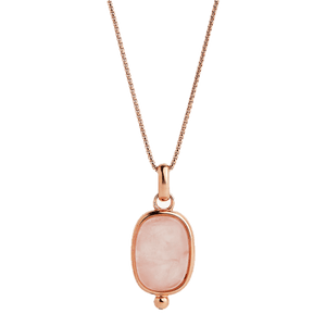 Najo Necklaces Najo Fleur Rose Quartz Pendant