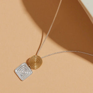 Najo Necklaces Najo Labyrinthe Two-Tone Pendant