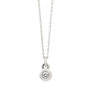 Najo Necklaces Silver Najo April Diamond Birthstone Necklace – Sterling Silver & Gold Plated