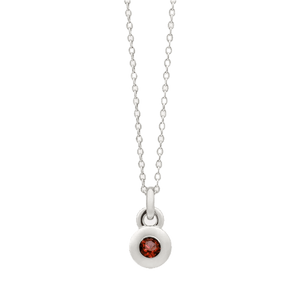 Najo Necklaces Silver Najo January Garnet Birthstone Necklace – Sterling Silver & Gold Plated