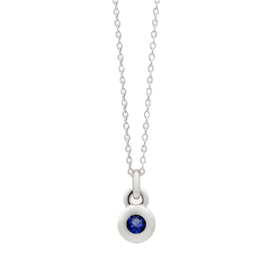 Najo Necklaces Silver Najo September Sapphire Birthstone Necklace – Sterling Silver & Gold Plated