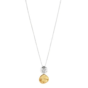Najo Necklaces Yellow Gold Najo Shard Double Disk Necklace