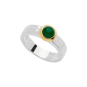 Najo Rings Small Najo Ring Solace 2 Tone Green Onyx
