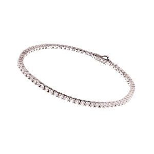 Sybella Bracelets Silver / Silver Sybella NELLIE Silver plate claw set tennis bracelet