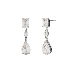 Sybella Earrings Silver / Silver Sybella AURORA CZ Chandelier Drop Earrings