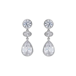 Sybella Earrings Silver Sybella Angela Tear Drop Earrings