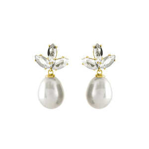 Sybella Earrings Sybella detailed Tear drop pearl earrings