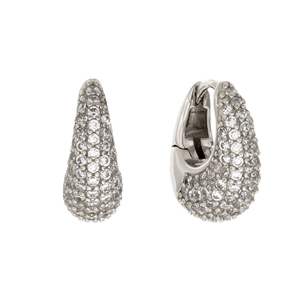 Sybella Earrings Sybella DUA Gold Plate CZ Teardrop Hoop Earring