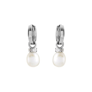 Sybella Earrings Sybella pearl huggie earrings