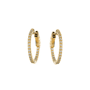 Sybella Earrings Yellow Gold / 20mm Sybella Caroline Fine Hoops