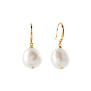 Sybella Earrings Yellow Gold Romy Pearl Earrings