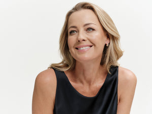 Sybella Jewellery Earrings E2882-GP-DUA-Gold Plate CZ Teardrop Hoop Earring