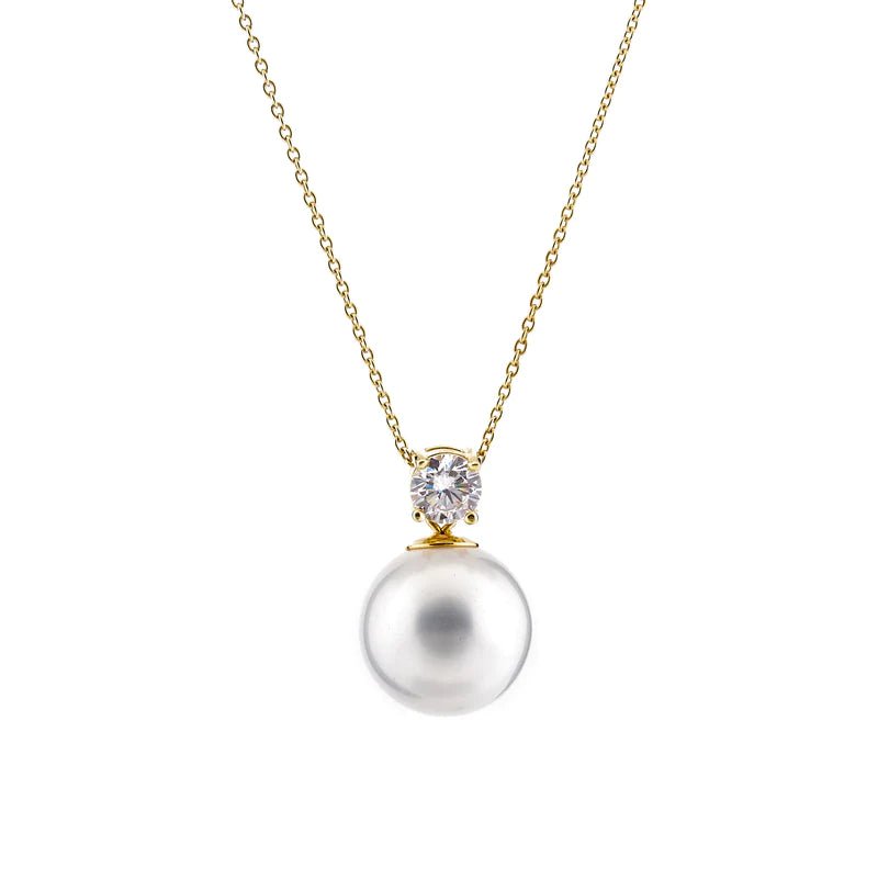 Sybella Necklaces Yellow Gold Sybella  Fleur Gold Pearl  Necklace
