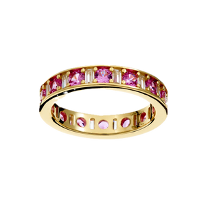 Sybella Rings Pink / 7 Sybella Sophia Gold eternity band