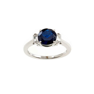Sybella Rings Silver / Blue / 6 Nixi Claw Set Ring