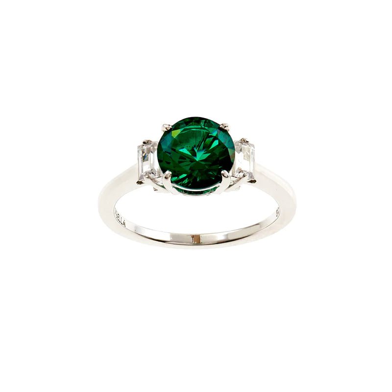 Sybella Rings Silver / Green / 6 Nixi Claw Set Ring