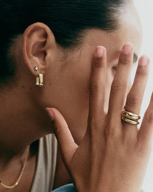 Kirstin Ash Earrings Kirstin Ash Symphony Hoops Medium – Gold & Silver