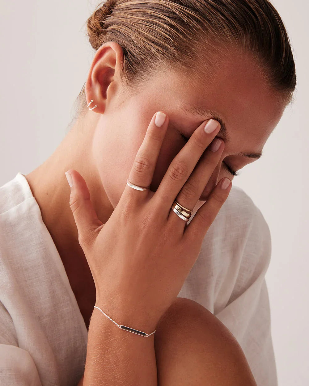 Kirstin Ash sentiment bar bracelet sterling silver front 2