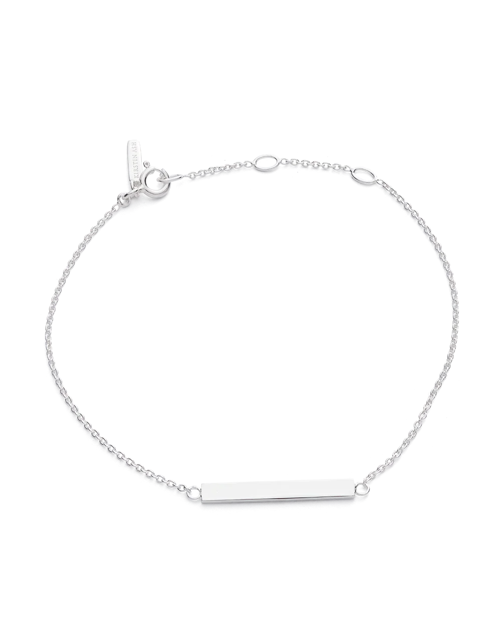 Kirstin Ash sentiment bar bracelet sterling silver front 