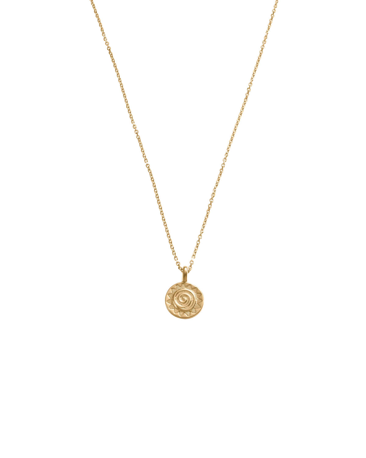 Kirstin ash solara coin necklace 18k gold vermeil front